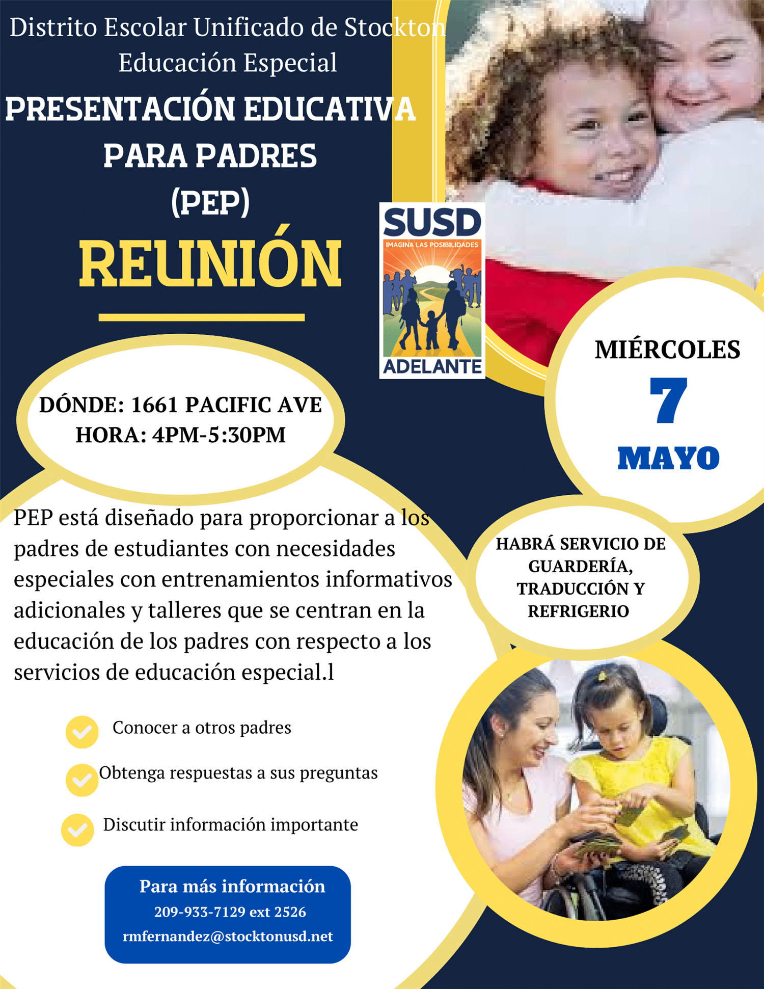  PEP reunion Miercoles 7 Mayo por favor unete a nosotras